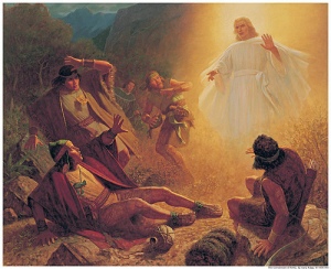 Alma, the Younger, and the sons of Mosiah are rebuked by an angel